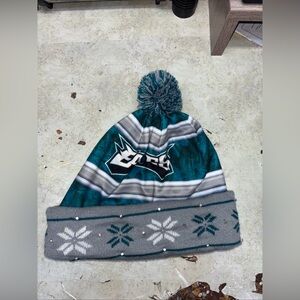 Philadelphia Eagles Christmas Theme Winter Knit Hat with Pom OSFM